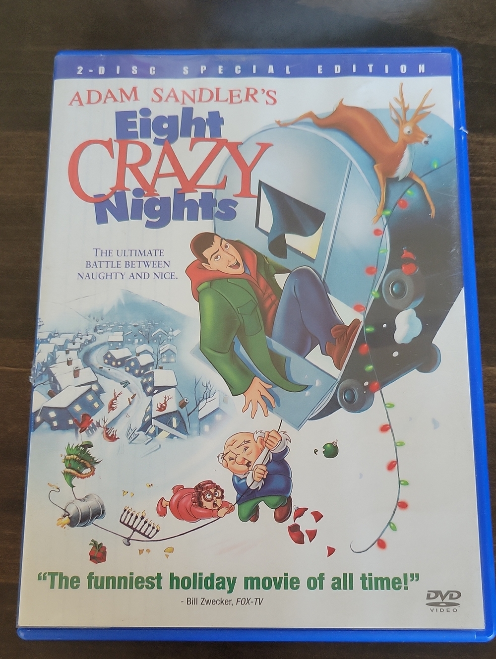 Sandler Eight Crazy Nights DVD — Blue and White Cover